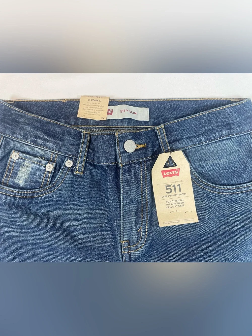 Levi's Dark Blue Denim Knee-Length Boys' Shorts